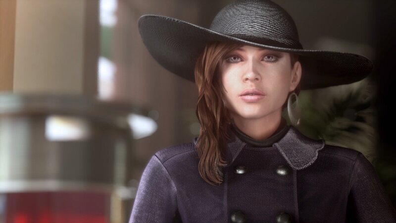 woman in black hat and coat