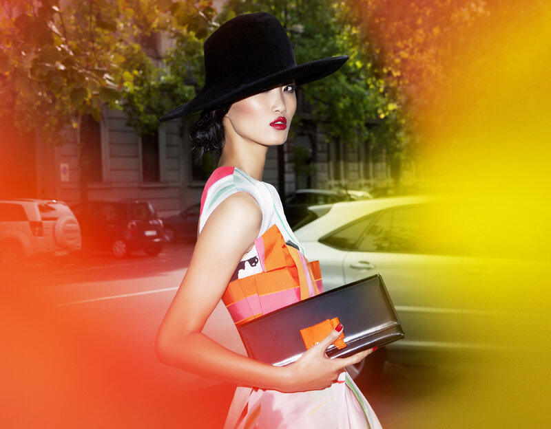 Woman in Black Hat — Dramatic, Afternoon, Photograph, Dress