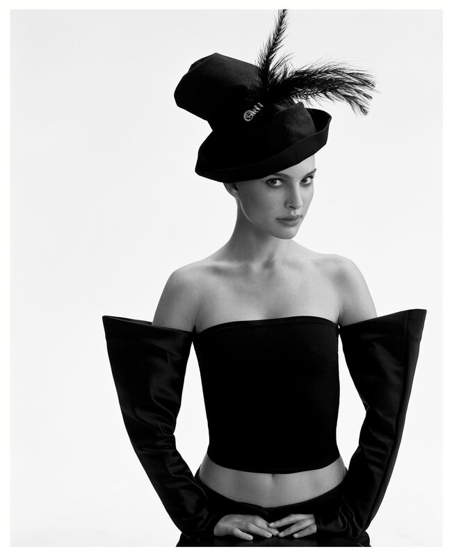 Woman in Black Hat — Dramatic, Photograph, Feather