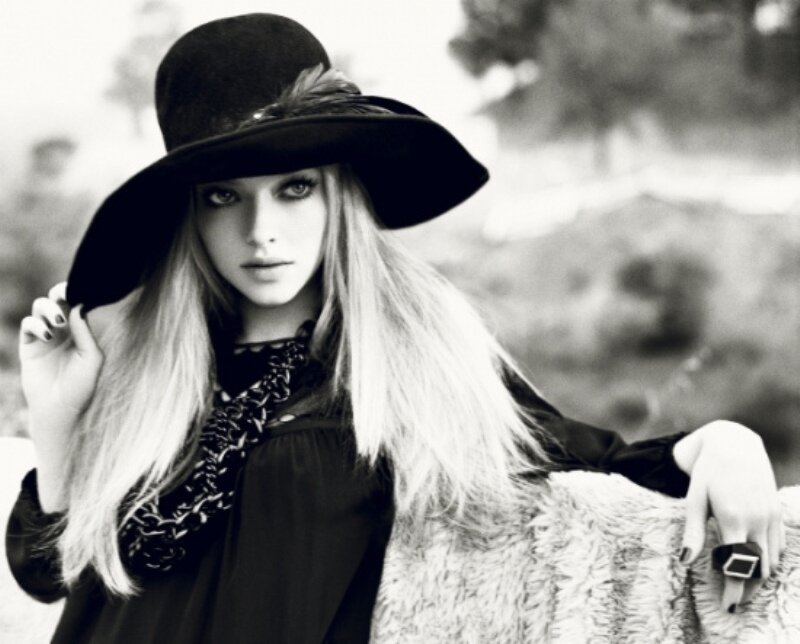 Woman in Black Hat — Dramatic, Photograph, Scarf
