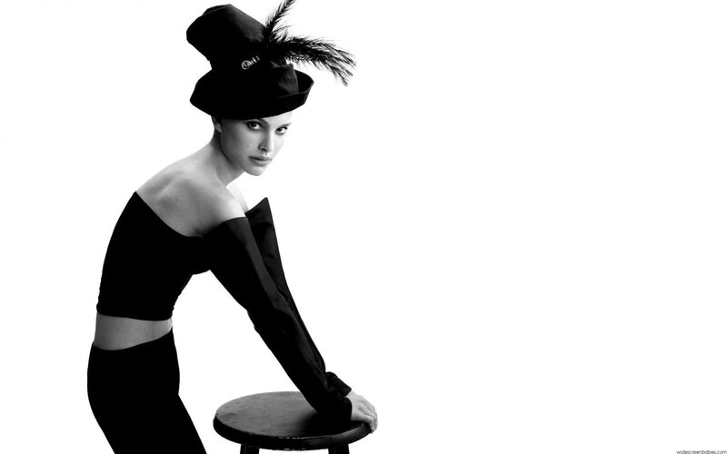 Woman in Black Hat — Dramatic, Photograph, Stool
