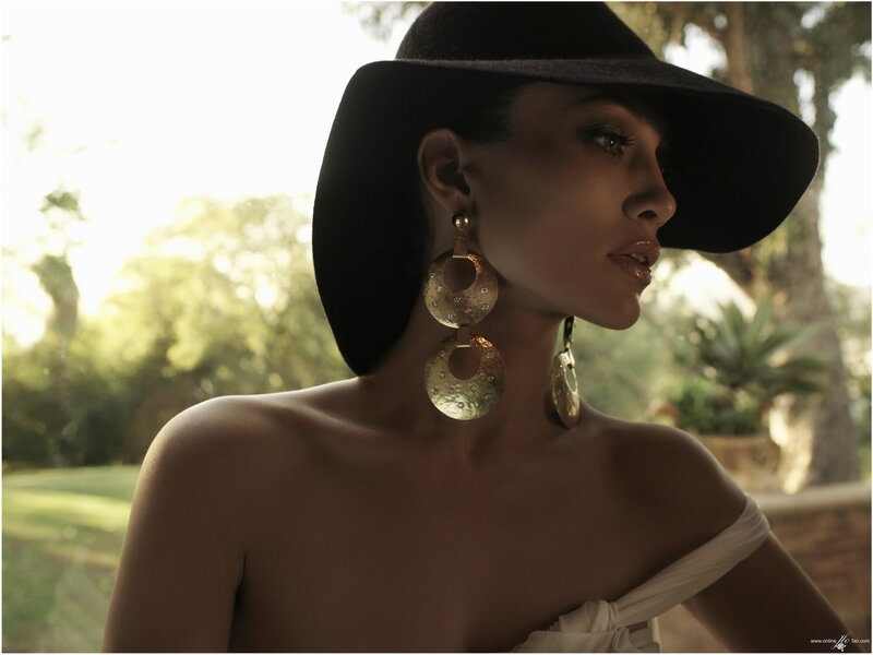 Woman in Black Hat — Dramatic, Sunset, Photograph