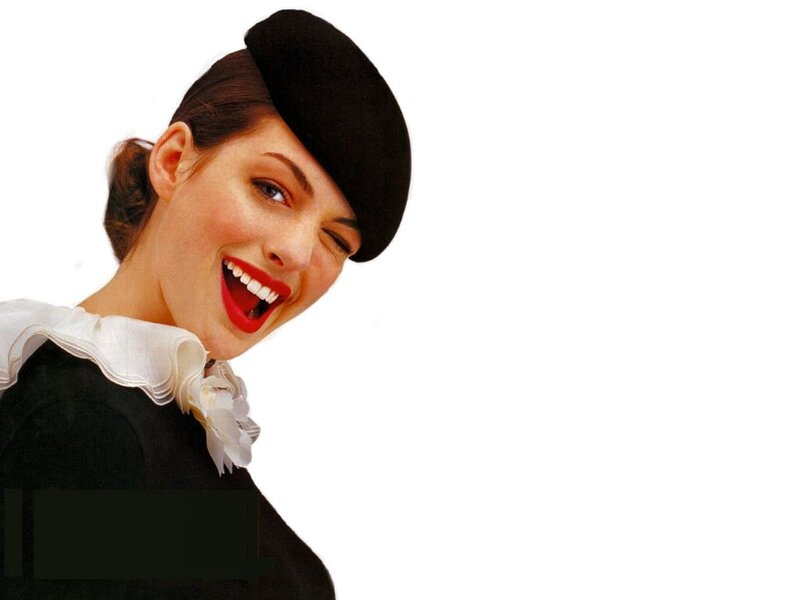 Woman in Black Hat — Happy