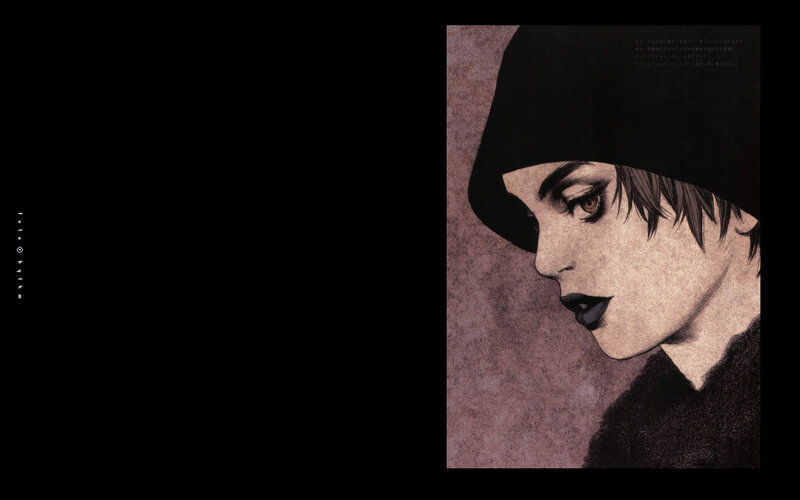woman in black hat portrait