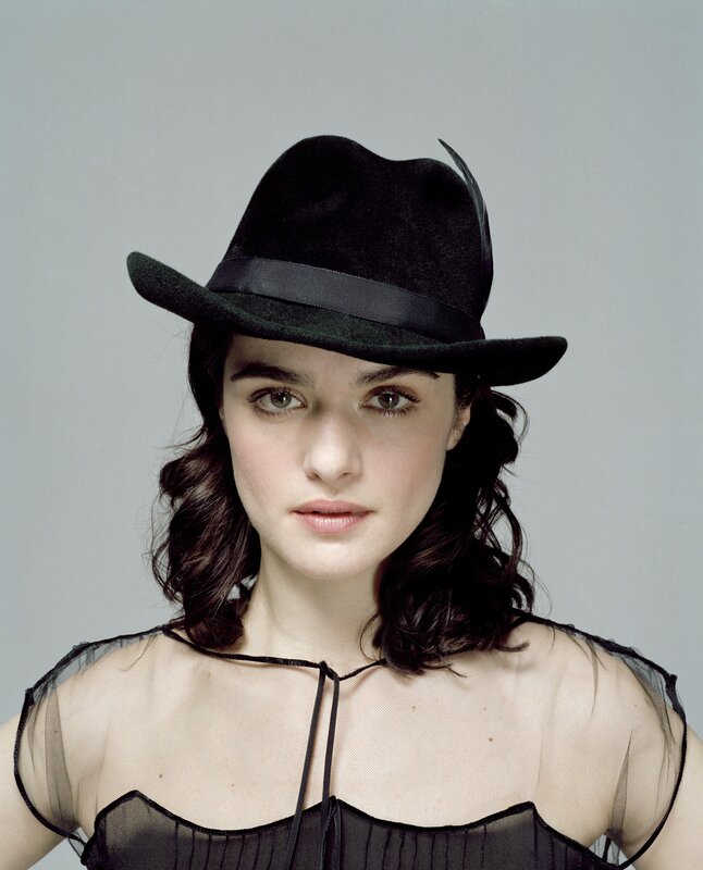 woman in black hat portrait