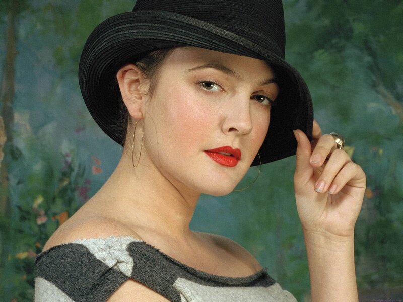 woman in black hat portrait