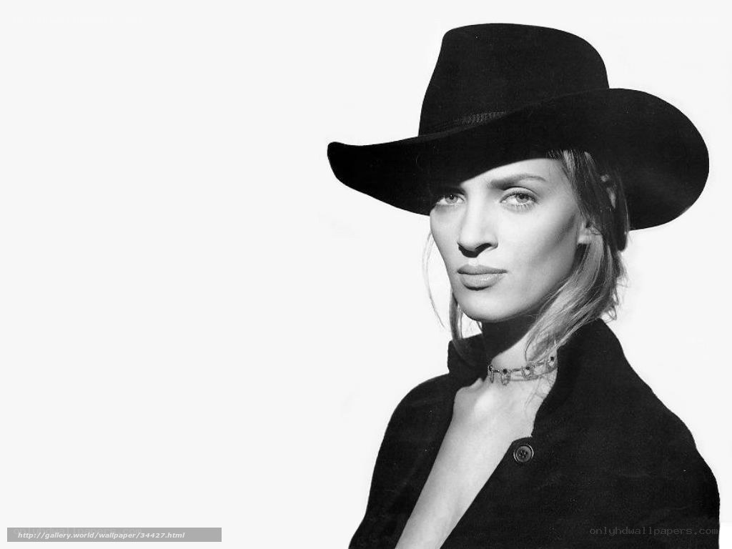 woman in black hat