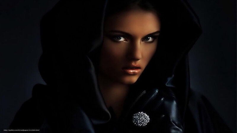 woman in black hood