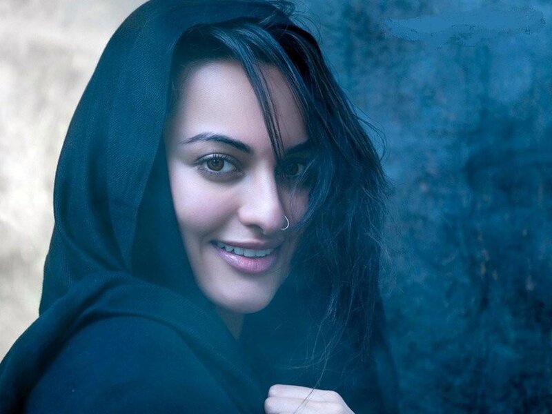 Woman in Black Hood — Blue