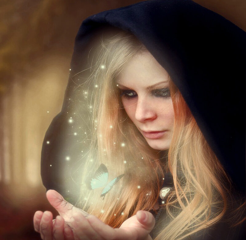 Woman in Black Hood — Mystical
