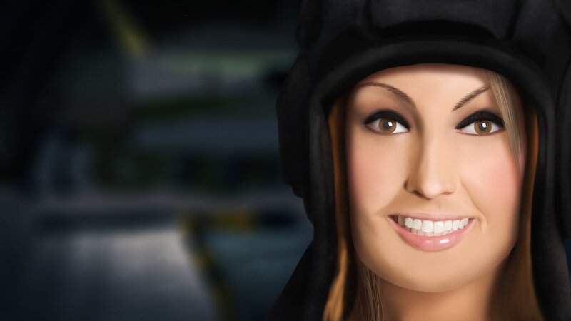 woman in black hood smiling