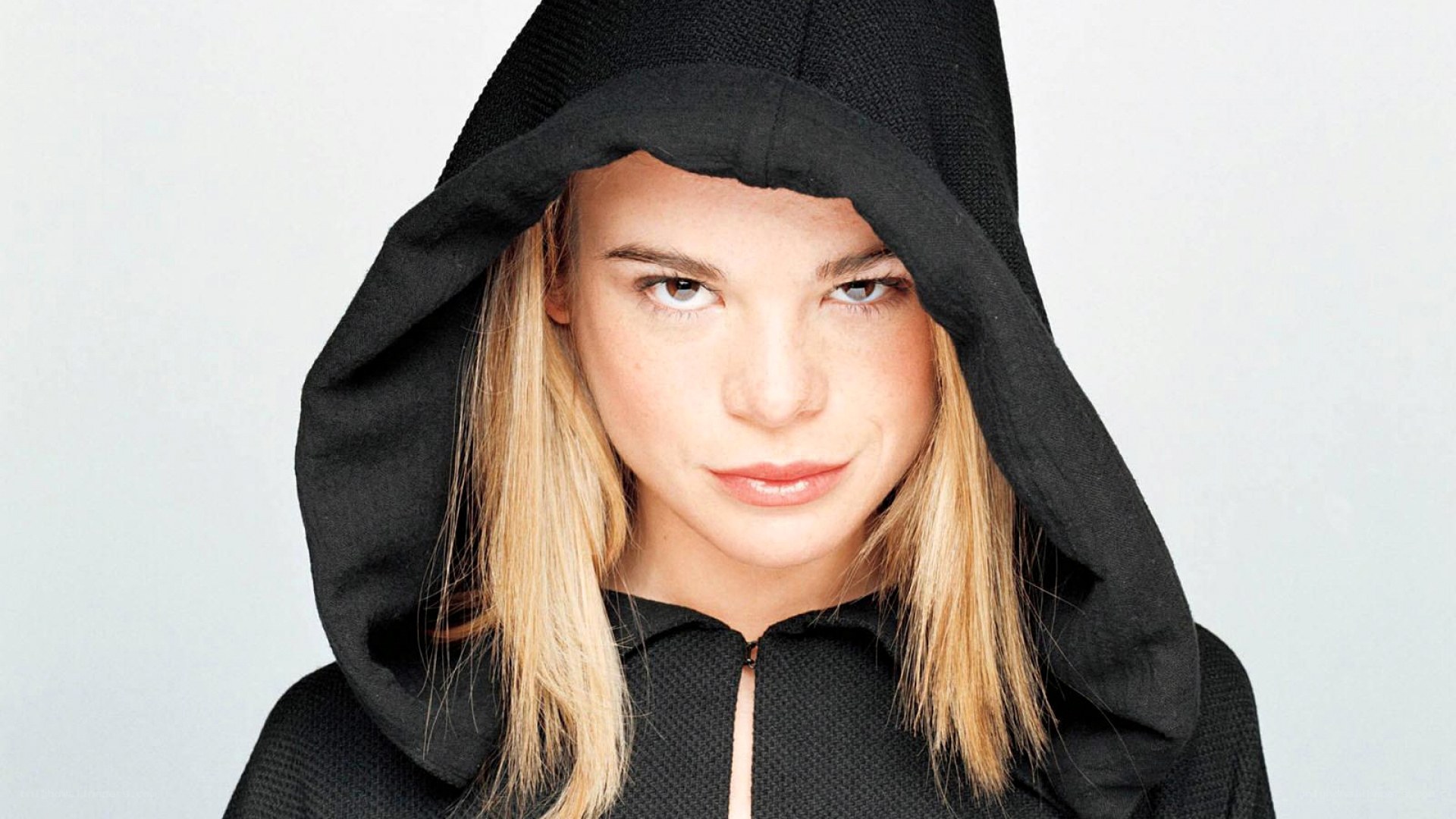 woman in black hoodie