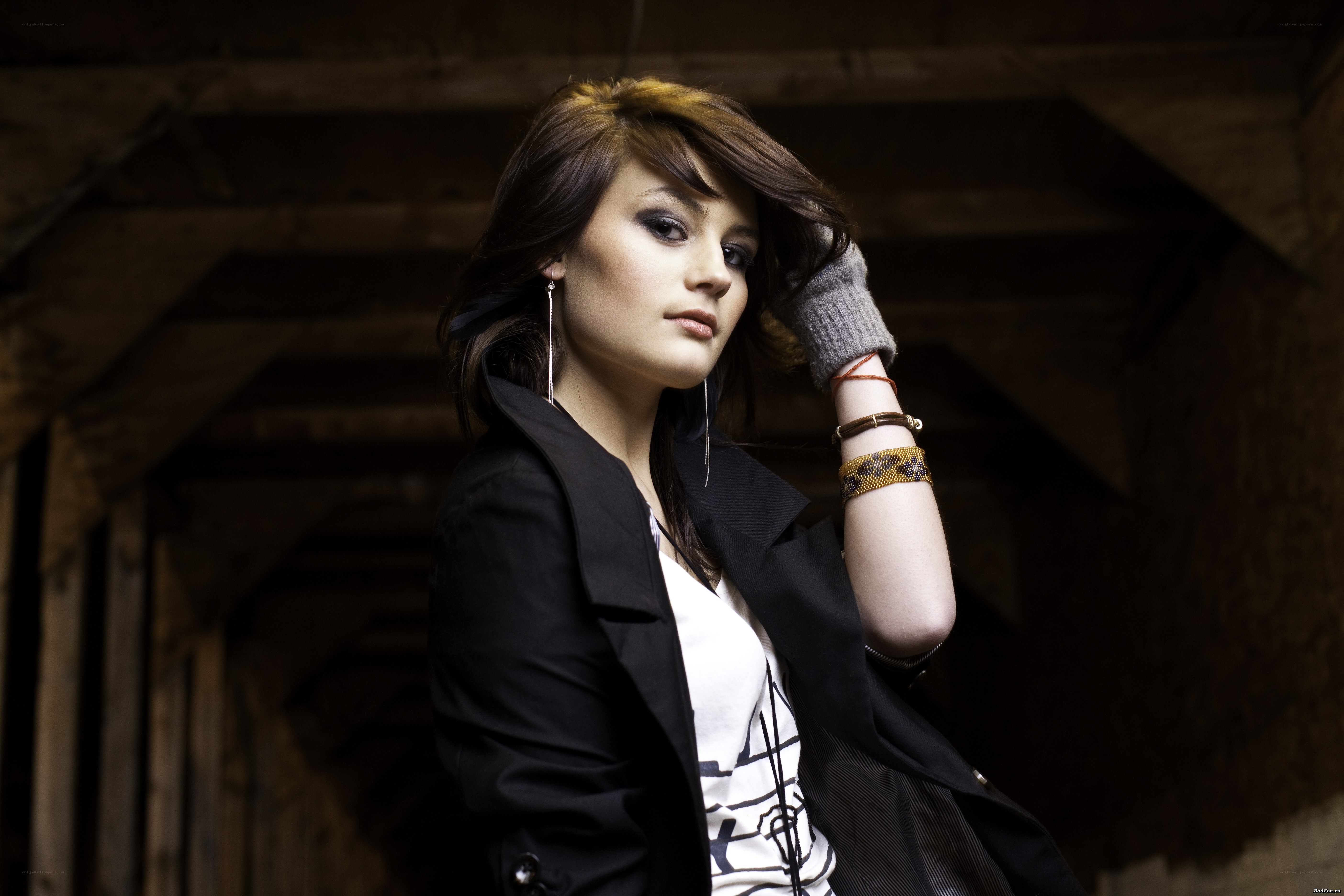 woman in black jacket