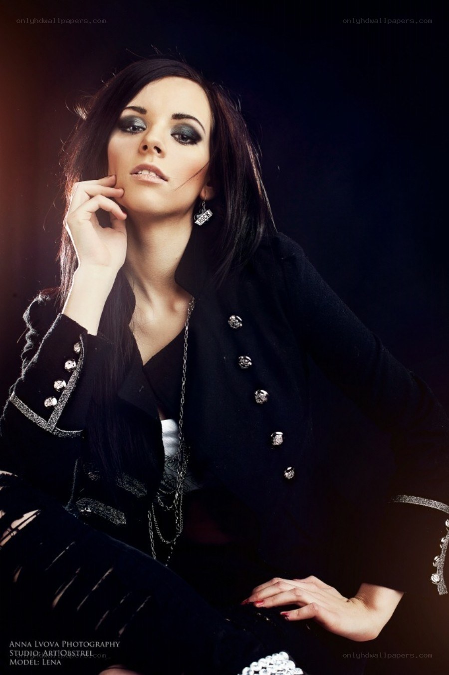 woman in black jacket