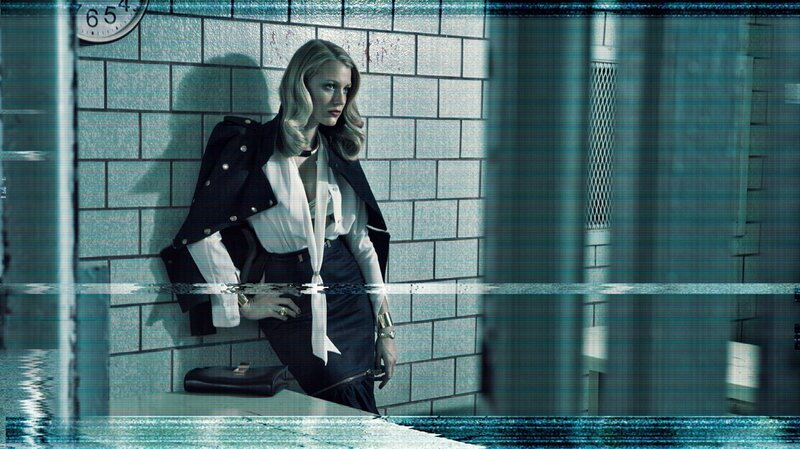 Woman in Black Jacket — Blue, Dramatic, Photograph