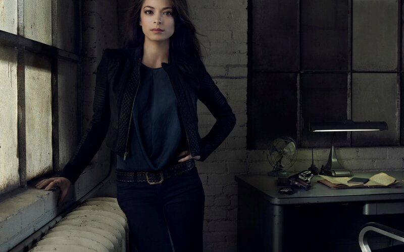 Woman in Black Jacket — Dramatic, Photograph, Desk, Lamp