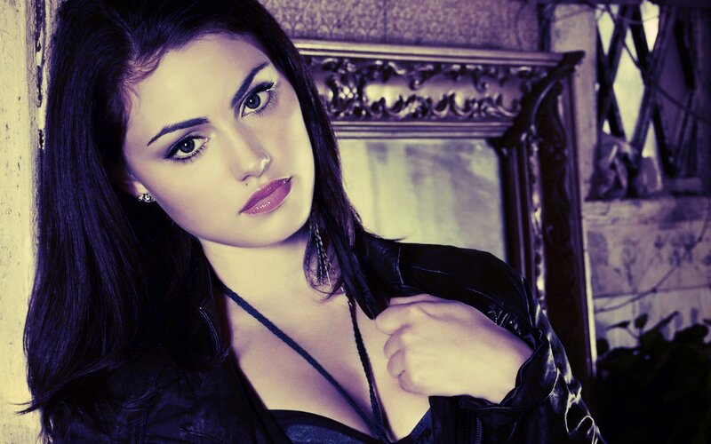 Woman in Black Jacket — Purple, Dramatic