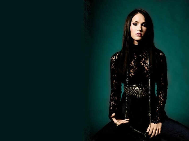 Woman in Black Lace Dress — Dramatic, Photograph, Chain