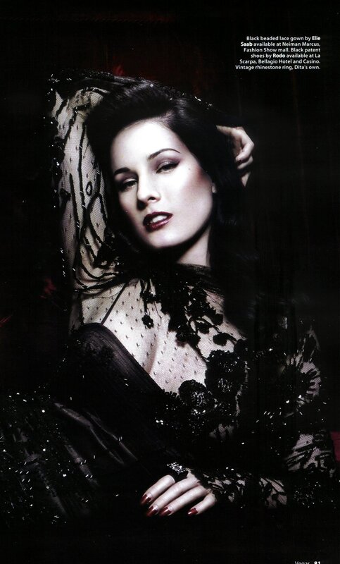 Woman in Black Lace Gown — Dramatic
