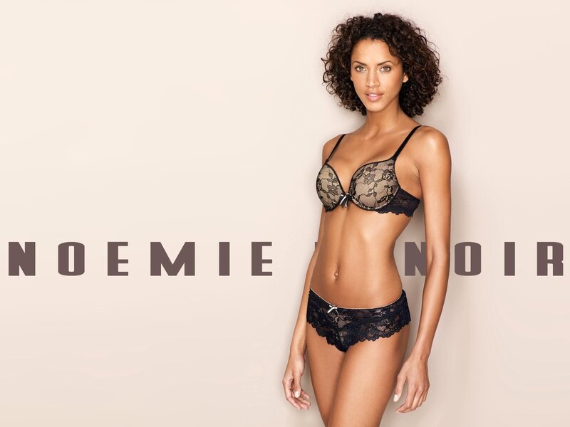 woman in black lace lingerie
