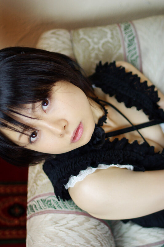 woman in black lace top
