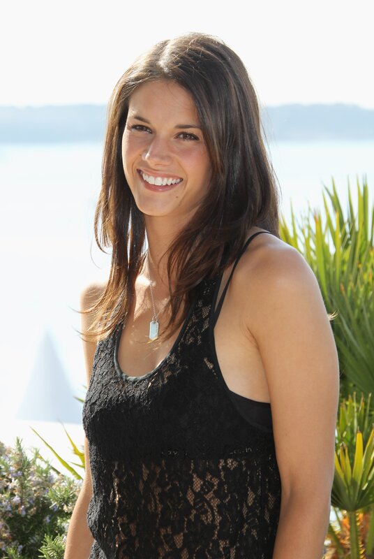 woman in black lace top