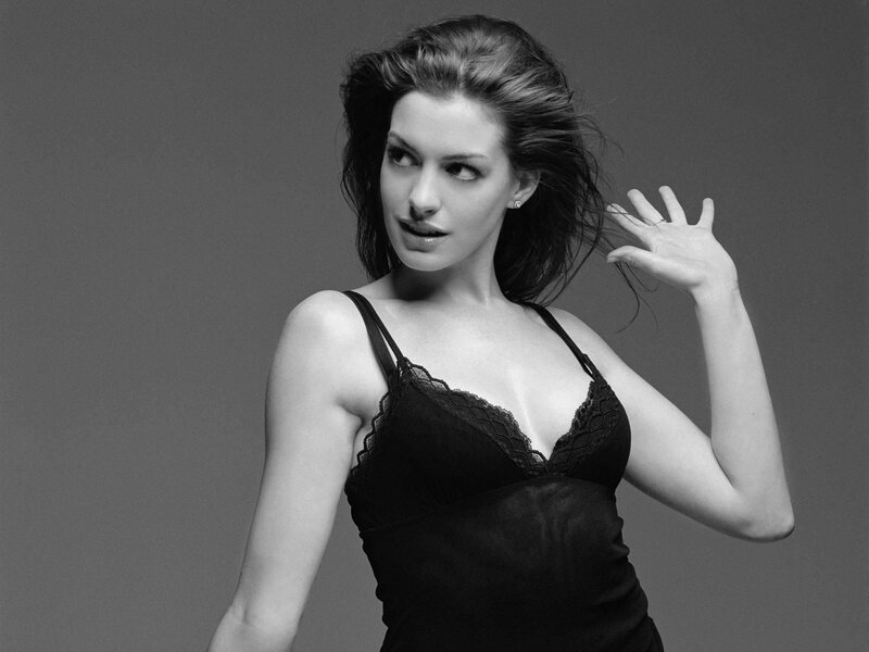 woman in black lace top