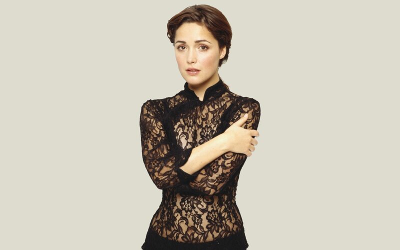 woman in black lace top