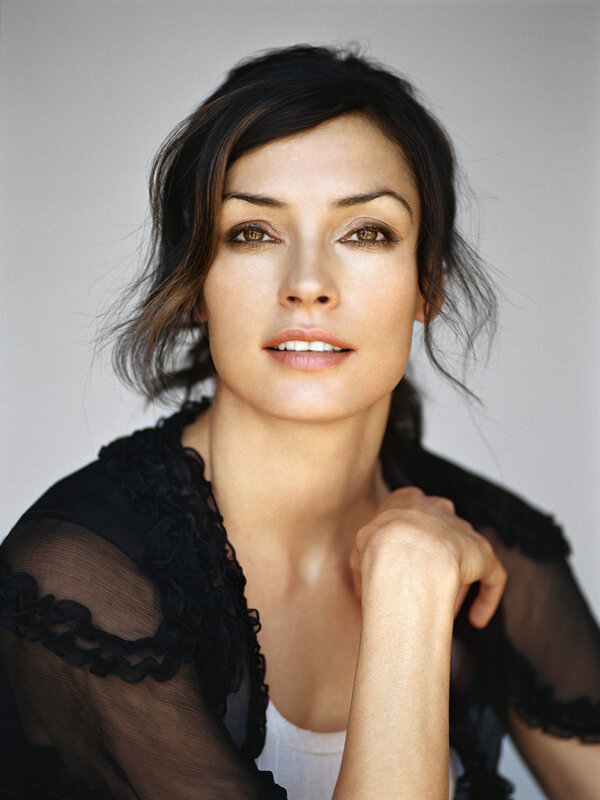 woman in black lace top