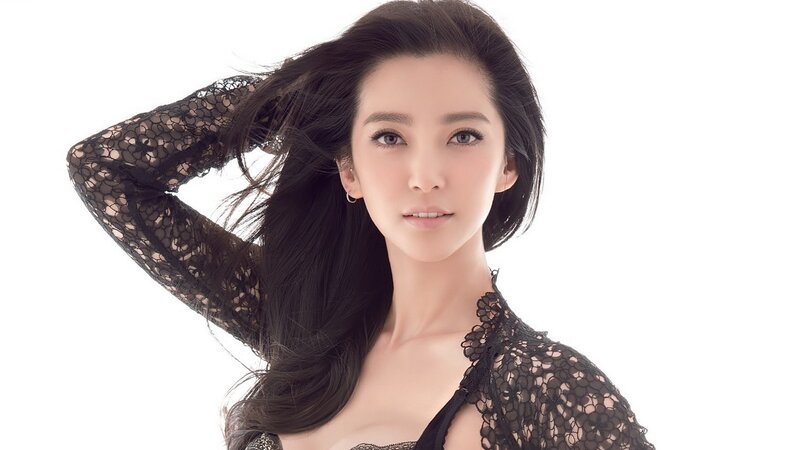 woman in black lace top