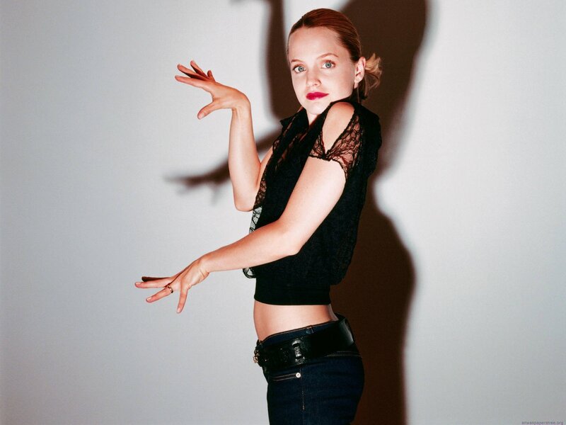 woman in black lace top