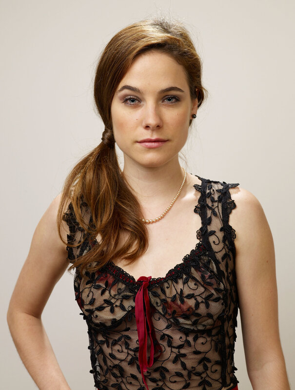 woman in black lace top