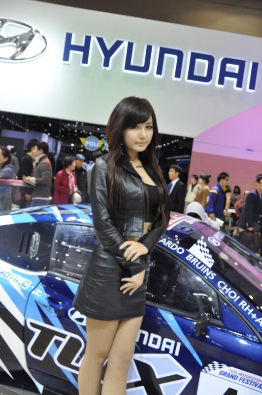 Woman in Black Leather — Blue, Neutral