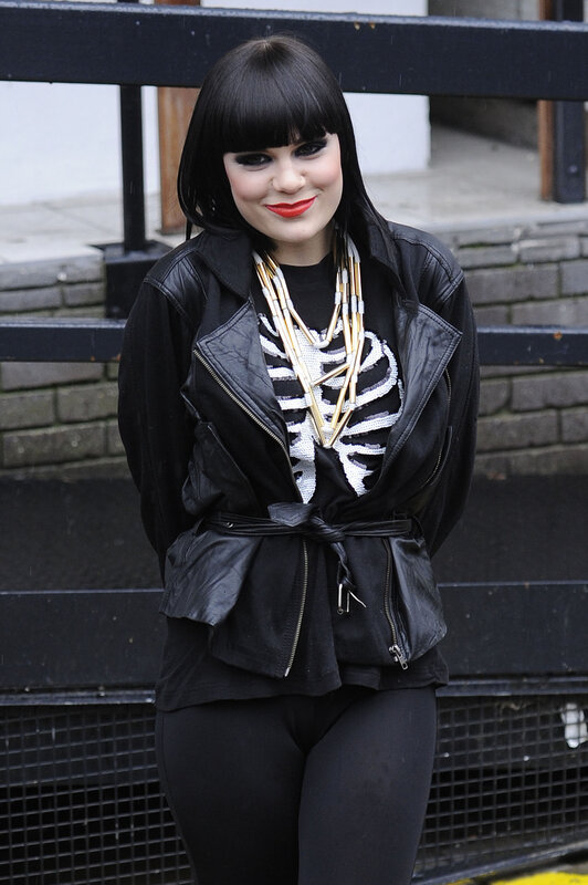 woman in black leather jacket