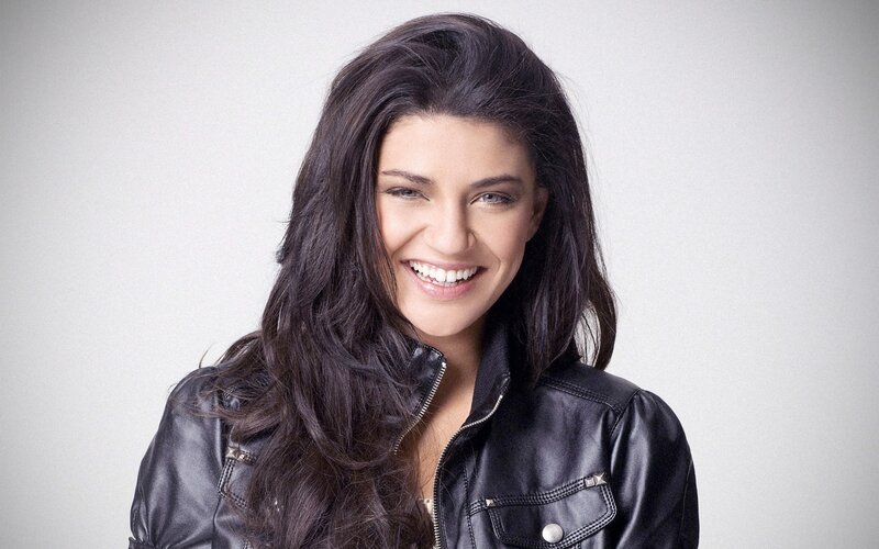 woman in black leather jacket