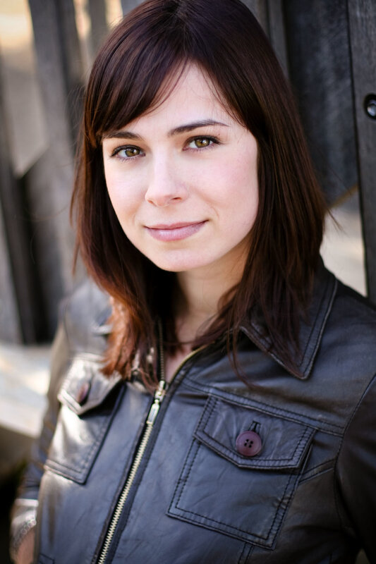 woman in black leather jacket