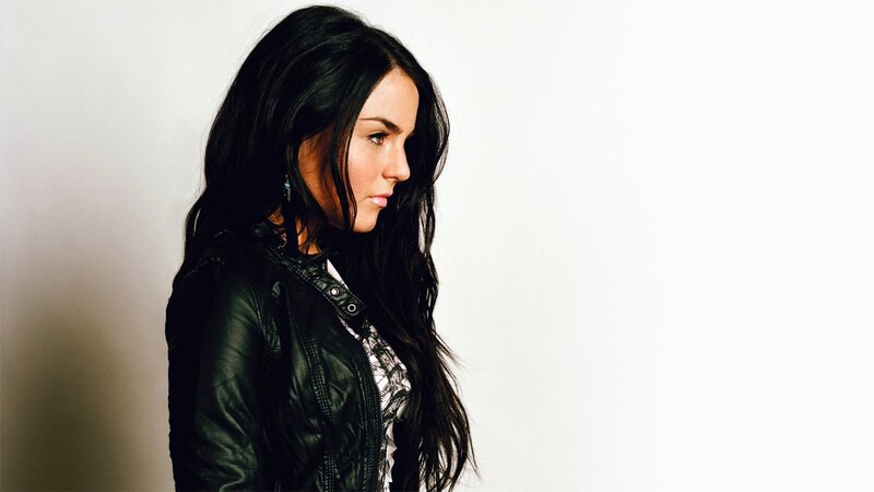 woman in black leather jacket