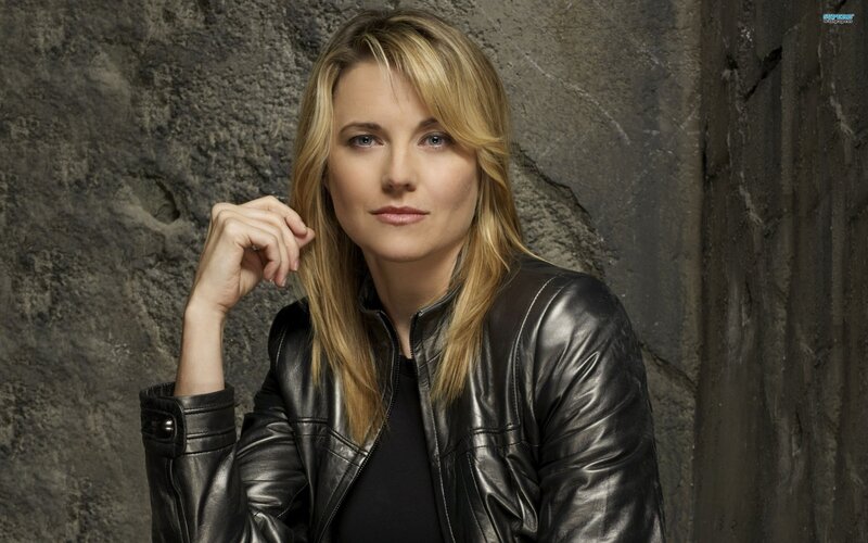 woman in black leather jacket