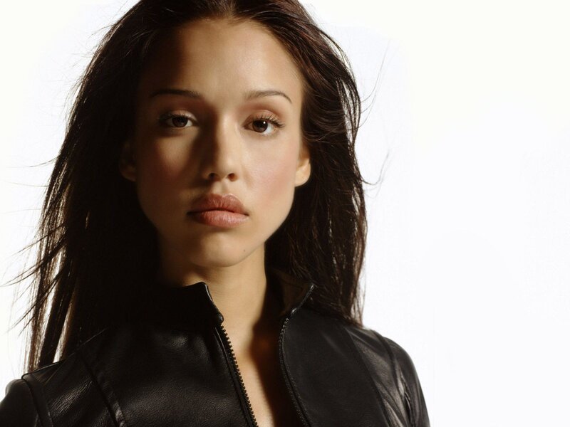 woman in black leather jacket