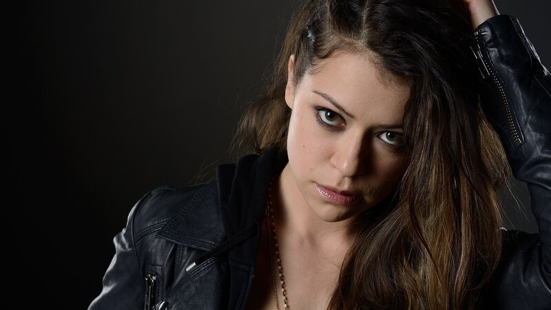 woman in black leather jacket