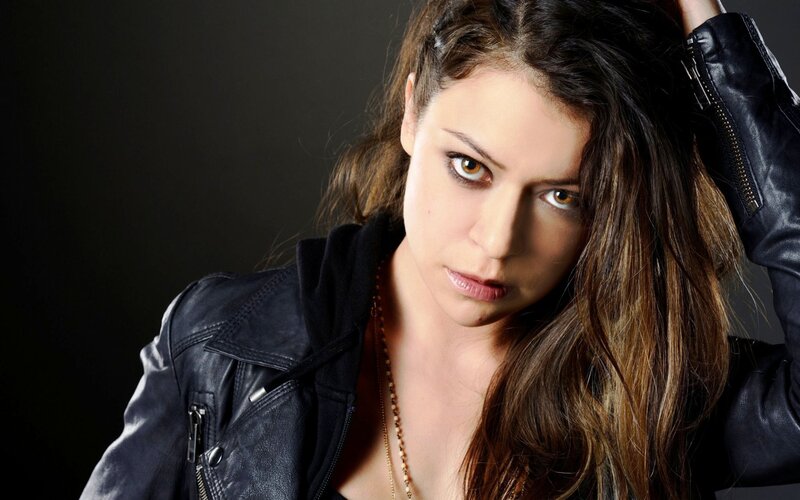 woman in black leather jacket