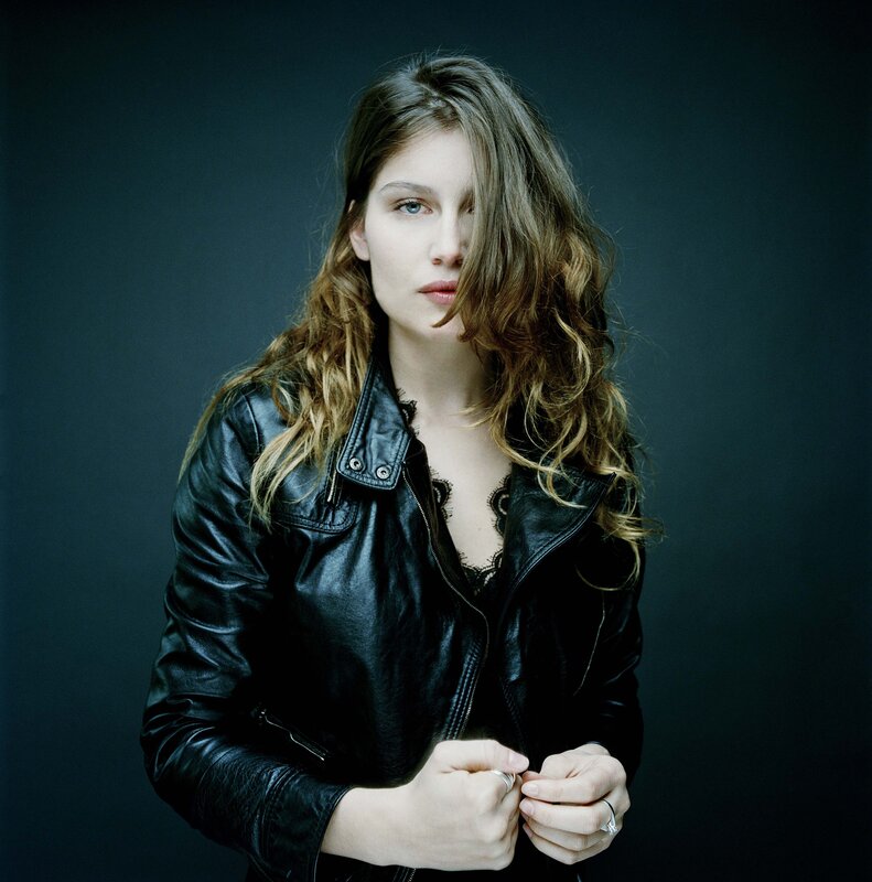woman in black leather jacket