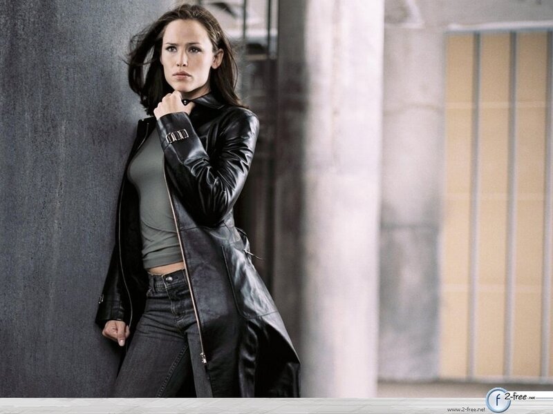 woman in black leather jacket