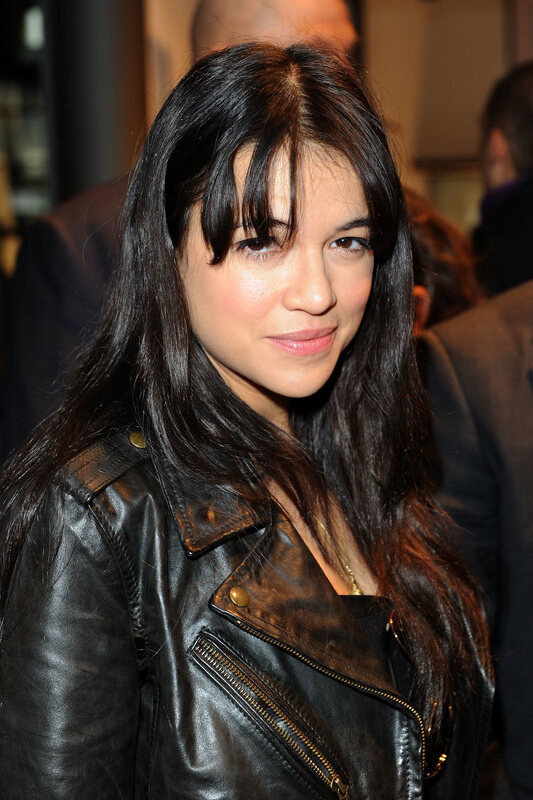 woman in black leather jacket