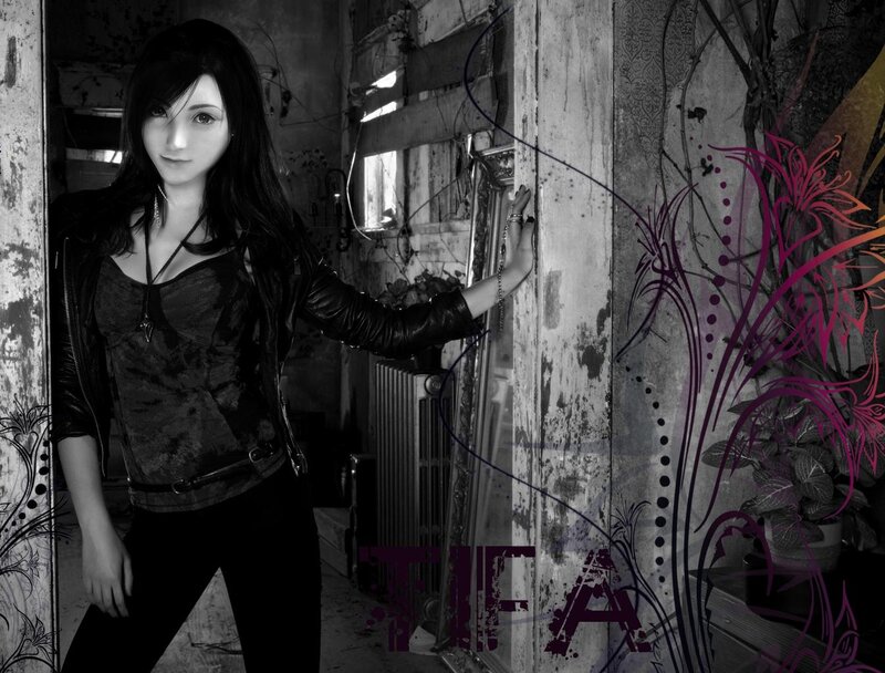 Woman in Black Leather Jacket — Dramatic, Digital Art