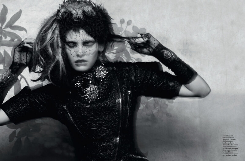 Woman in Black Leather Jacket — Dramatic, Photograph, Veil