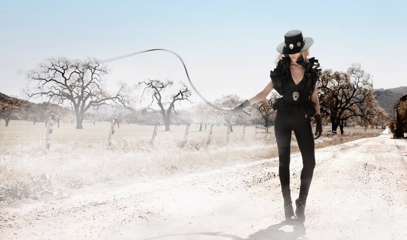 Woman in Black Outfit — Dramatic, Afternoon, Photograph, Whip