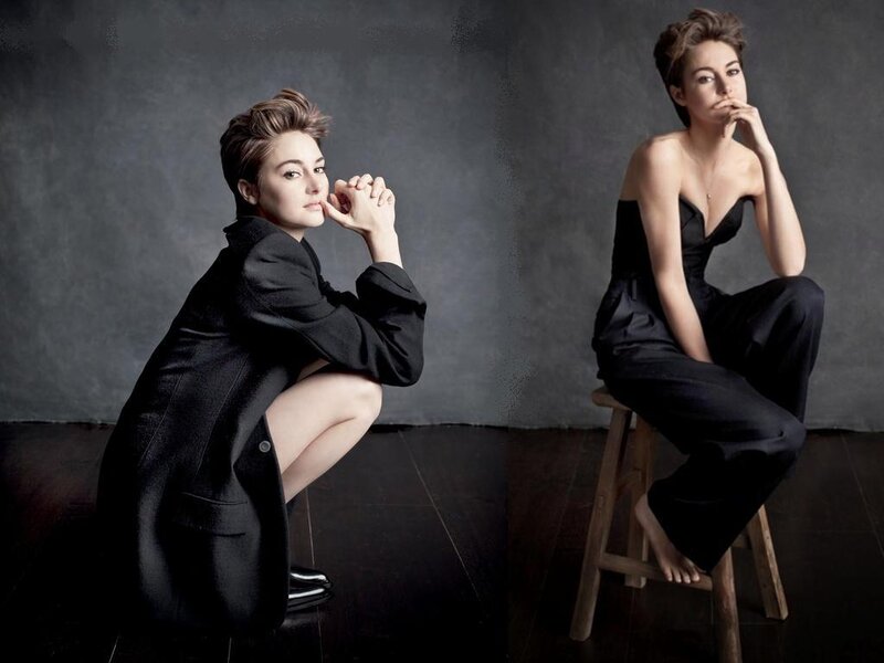 Woman in Black Outfit — Dramatic, Photograph, Stool, Black Suit