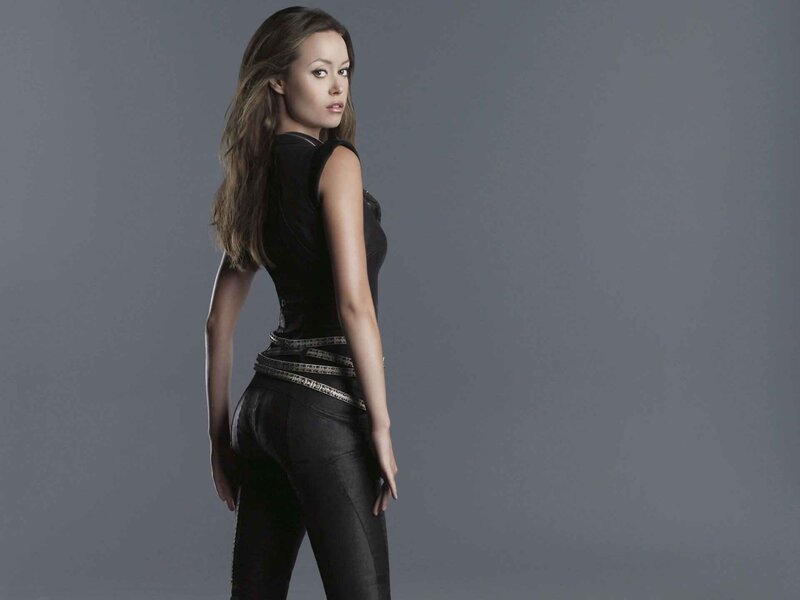 Woman in Black Outfit — Gray