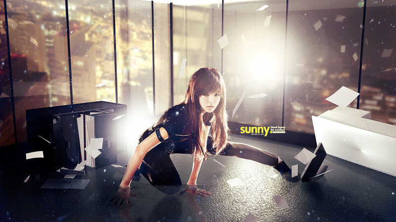 woman in black outfit on floor